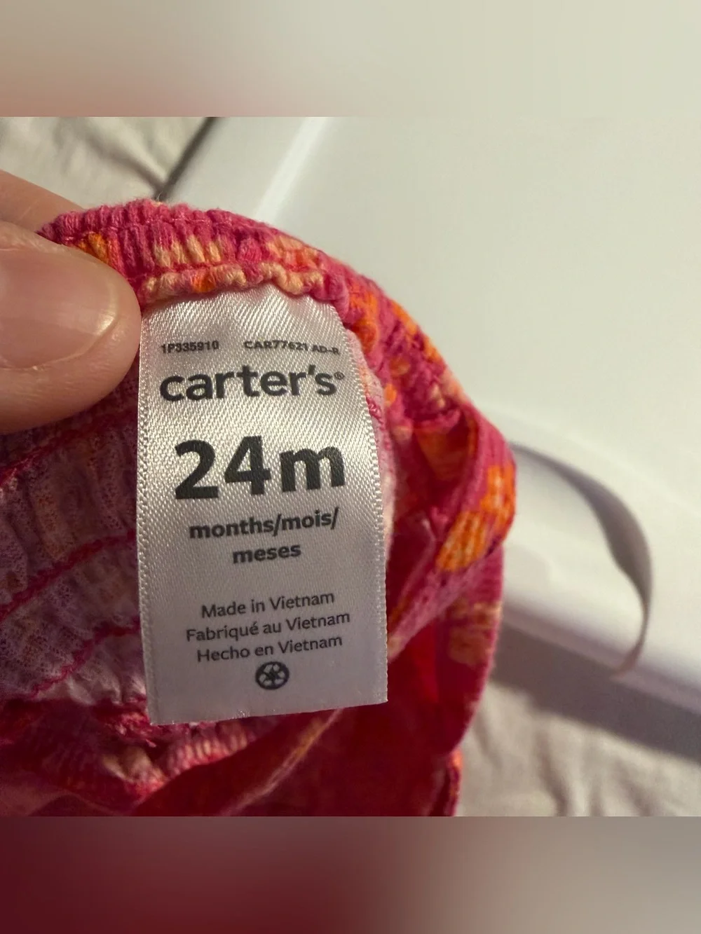 Carters spaghetti strap Romper floral size 24 months